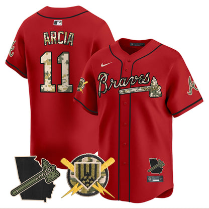 Men's Atlanta Braves Armed Forces Day Vapor Premier Limited Jersey - All Stitched