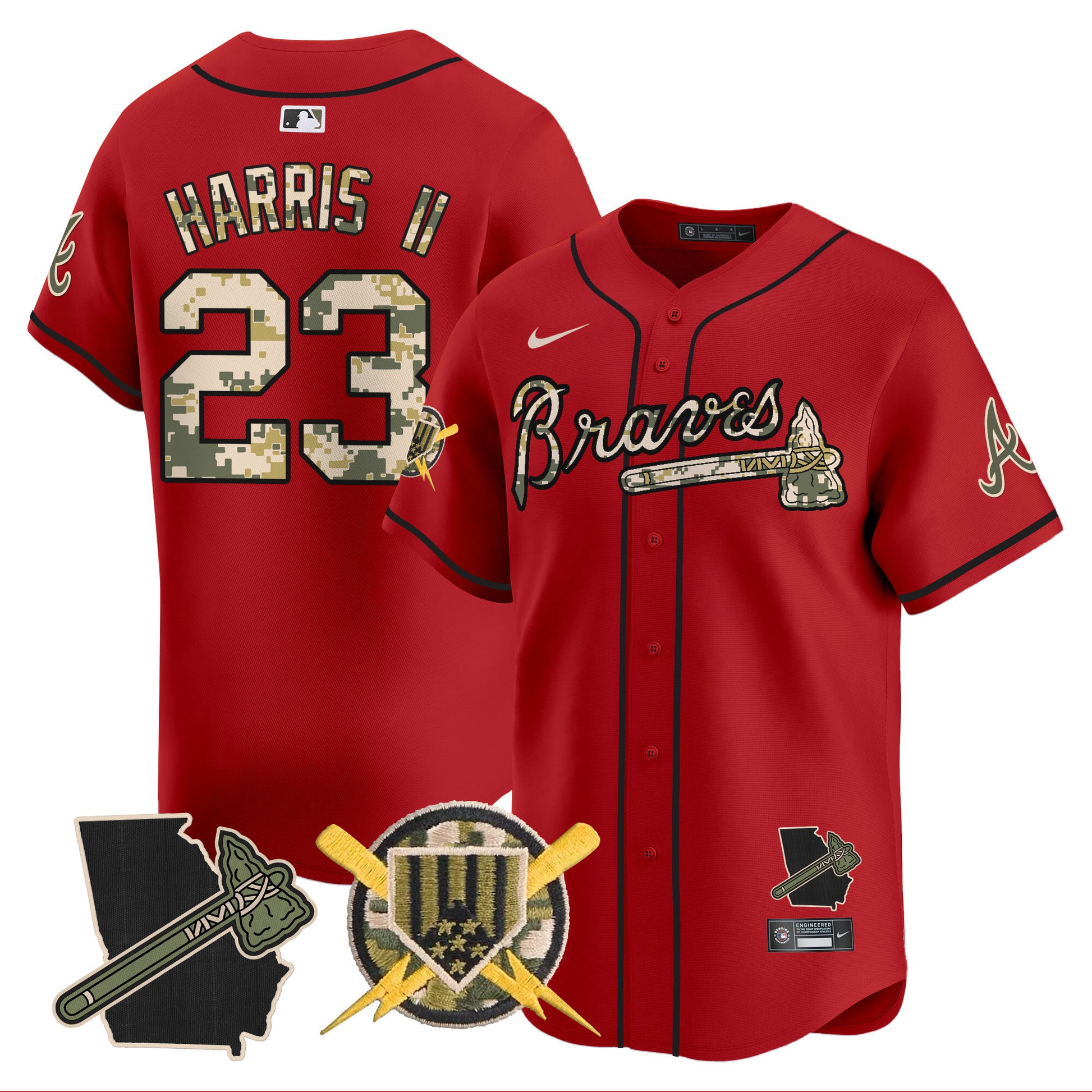 Men's Atlanta Braves Armed Forces Day Vapor Premier Limited Jersey - All Stitched