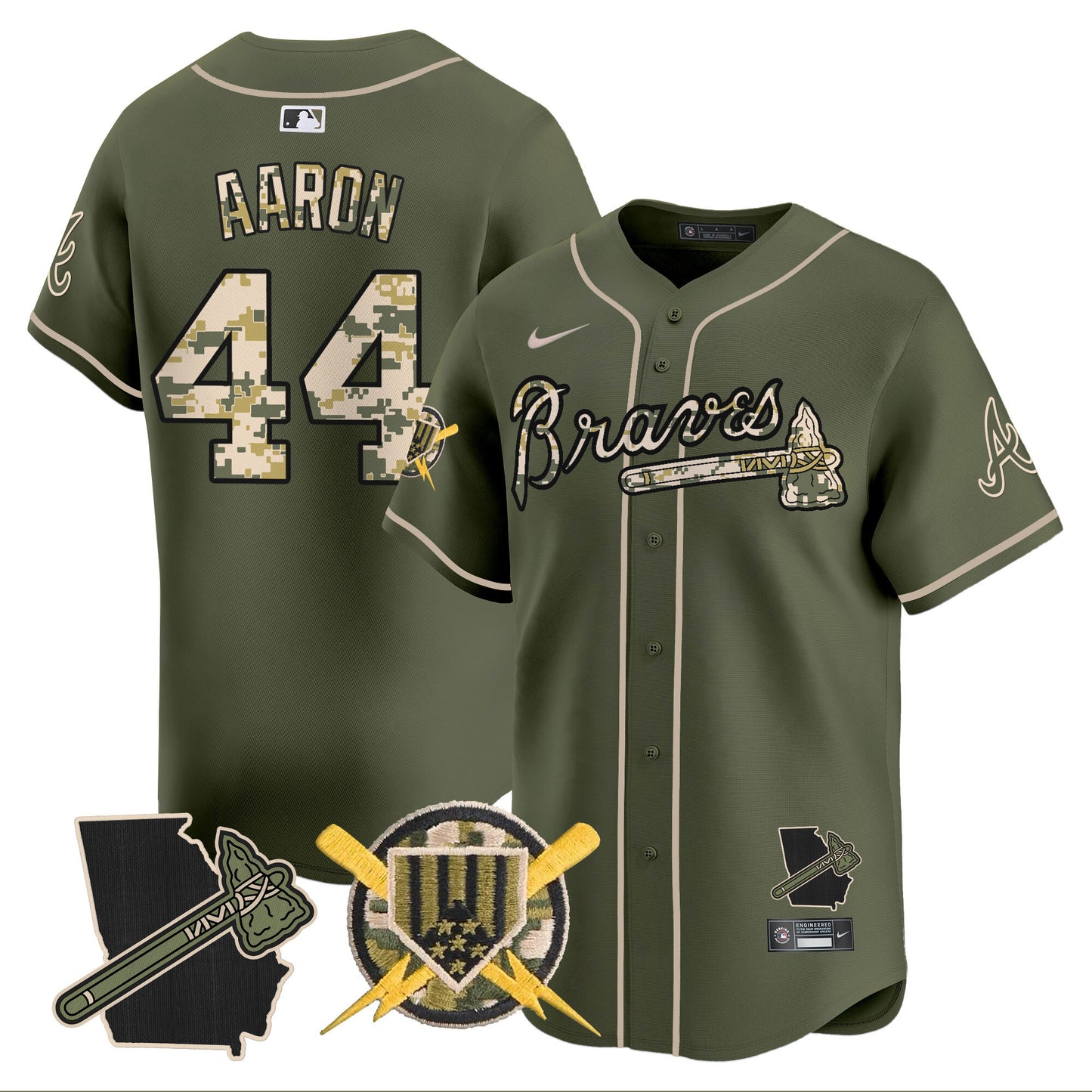 Men's Atlanta Braves Armed Forces Day Vapor Premier Limited Jersey - All Stitched