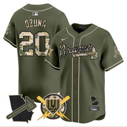 Men's Atlanta Braves Armed Forces Day Vapor Premier Limited Jersey - All Stitched