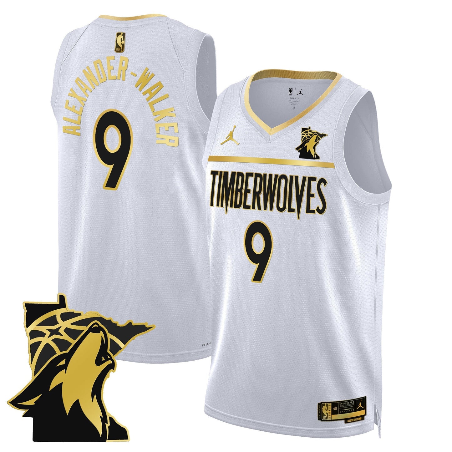 Men's Minnesota Timberwolves Swingman Jersey - Minnesota Patch - All Stitched