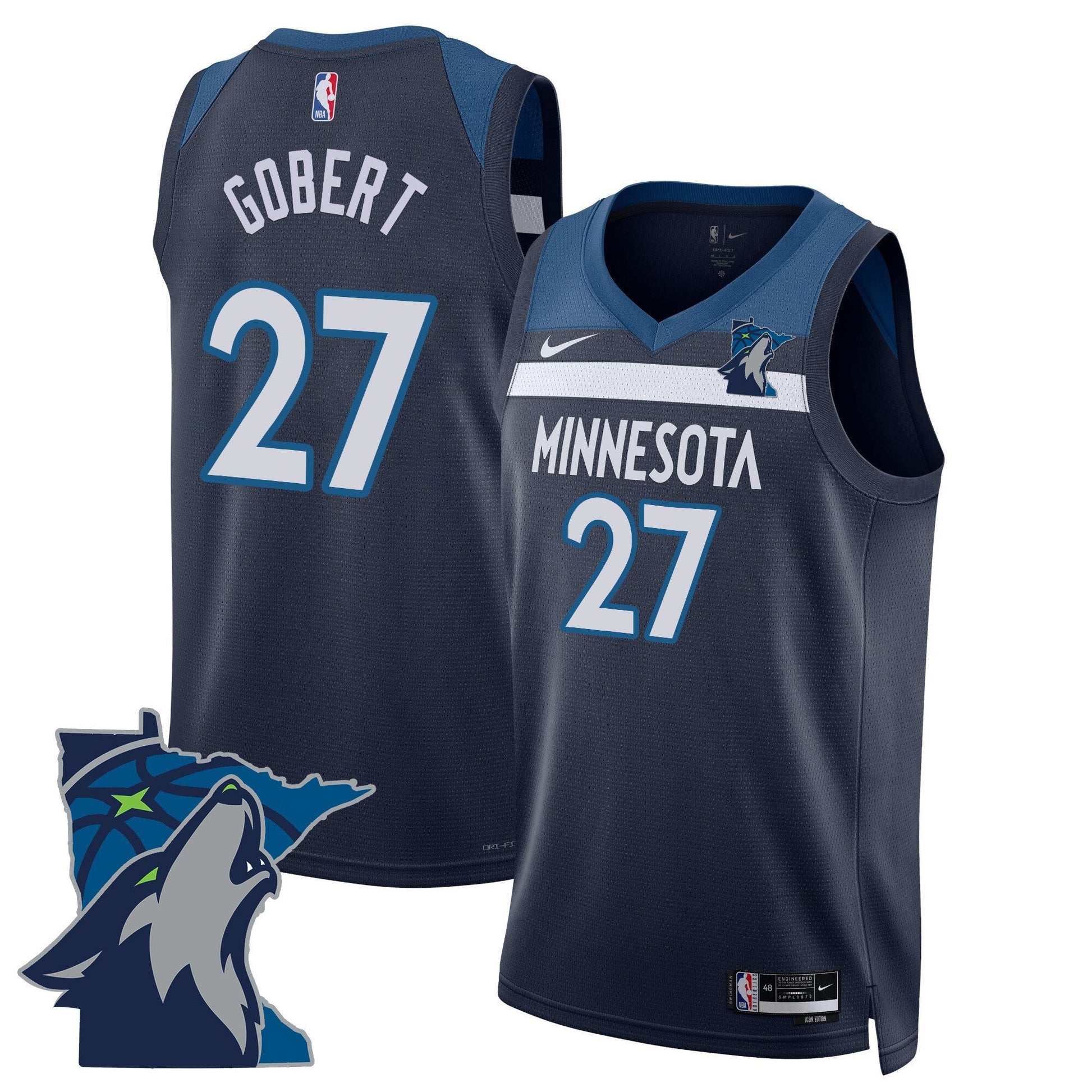 Men's Minnesota Timberwolves Swingman Jersey - Minnesota Patch - All Stitched