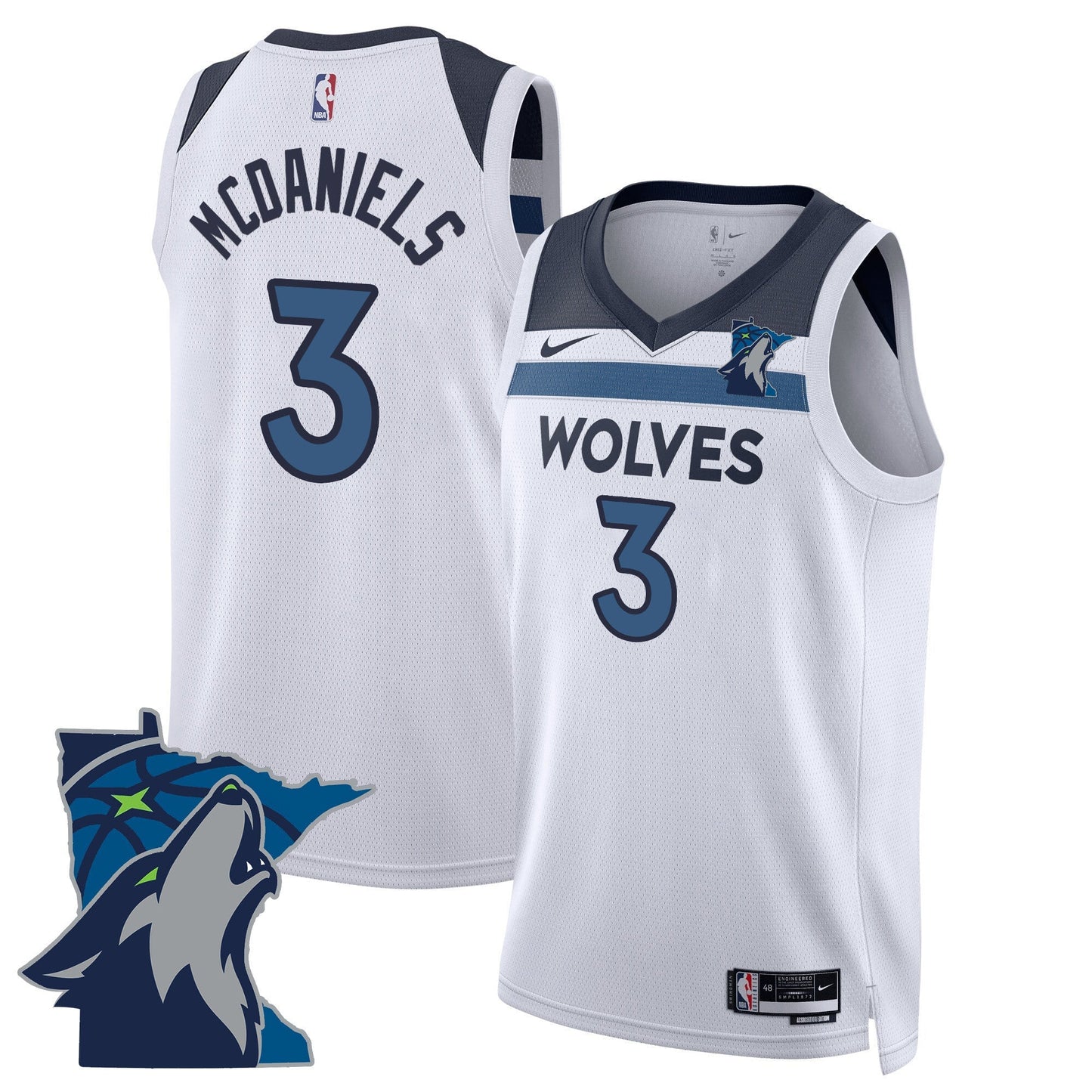 Men's Minnesota Timberwolves Swingman Jersey - Minnesota Patch - All Stitched