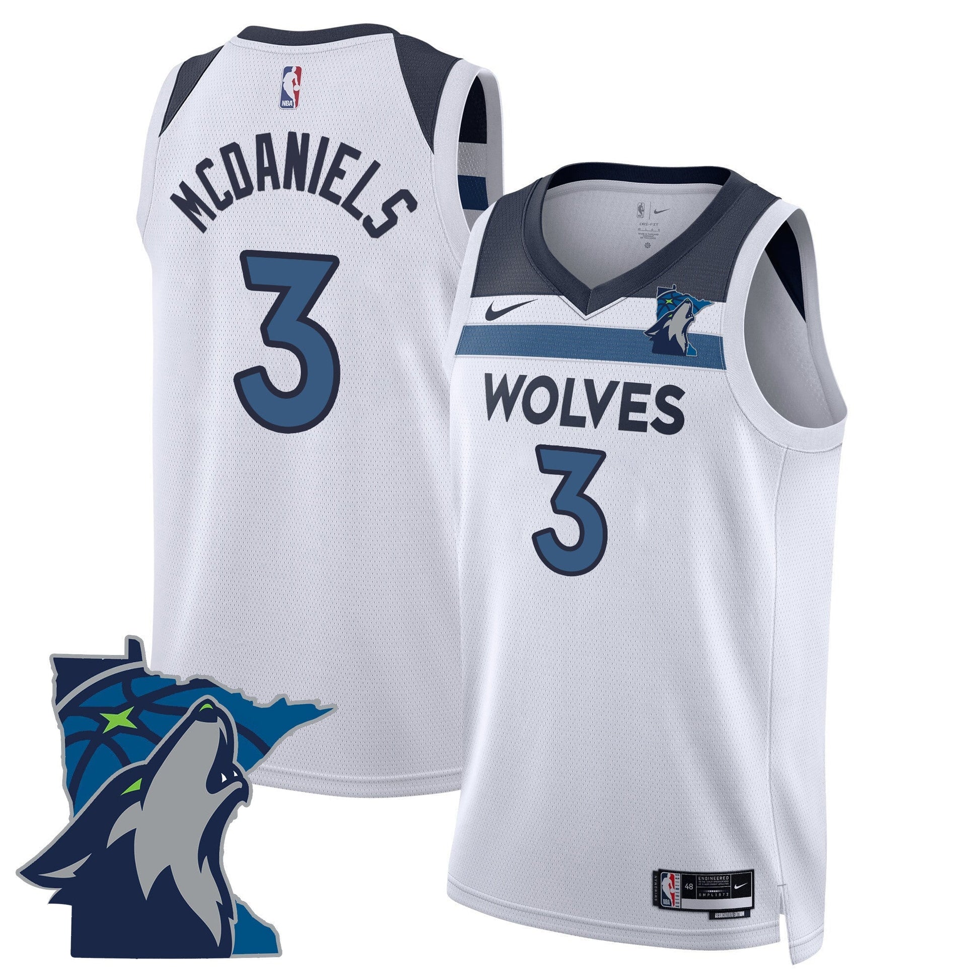 Men's Minnesota Timberwolves Swingman Jersey - Minnesota Patch - All Stitched