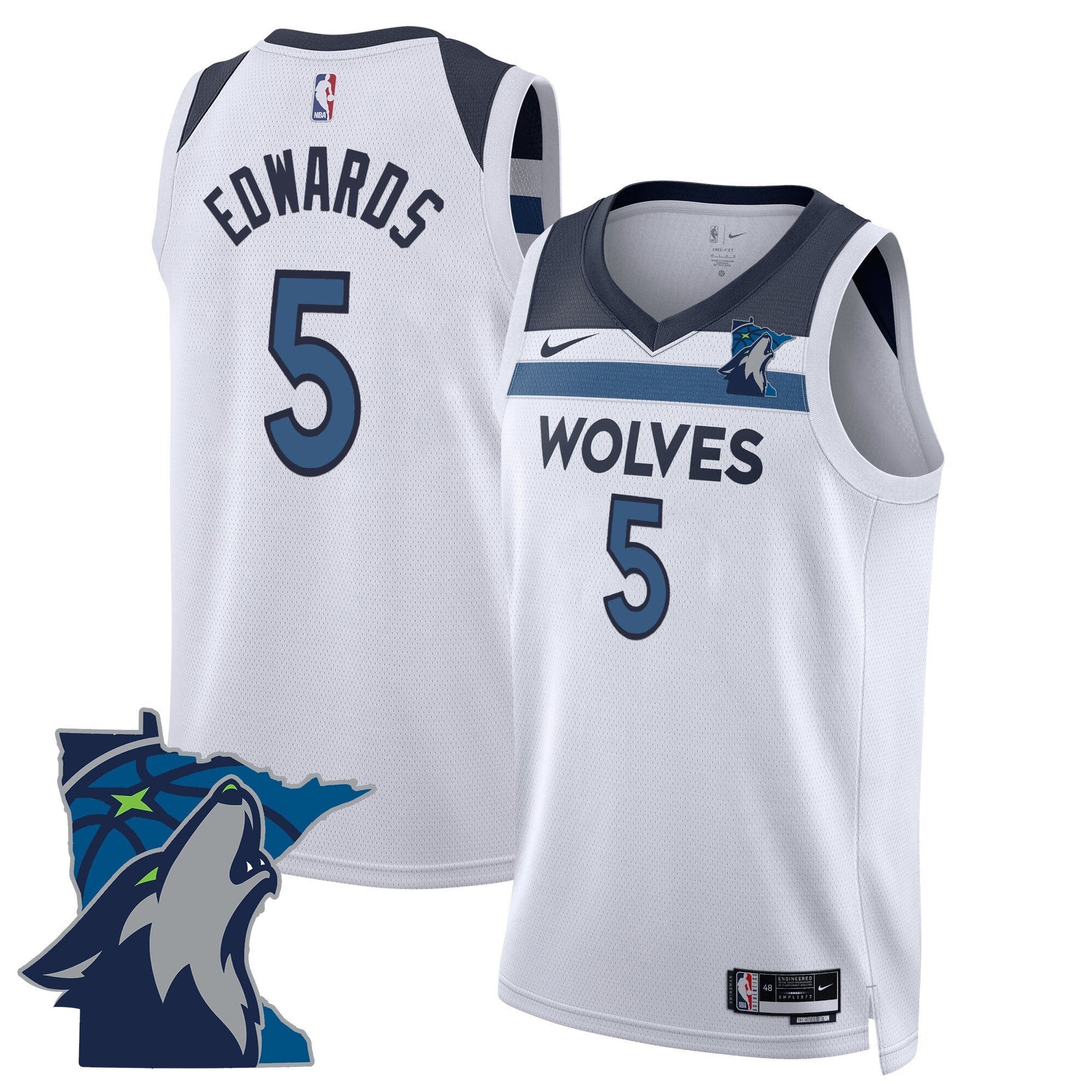 Men's Minnesota Timberwolves Swingman Jersey - Minnesota Patch - All Stitched