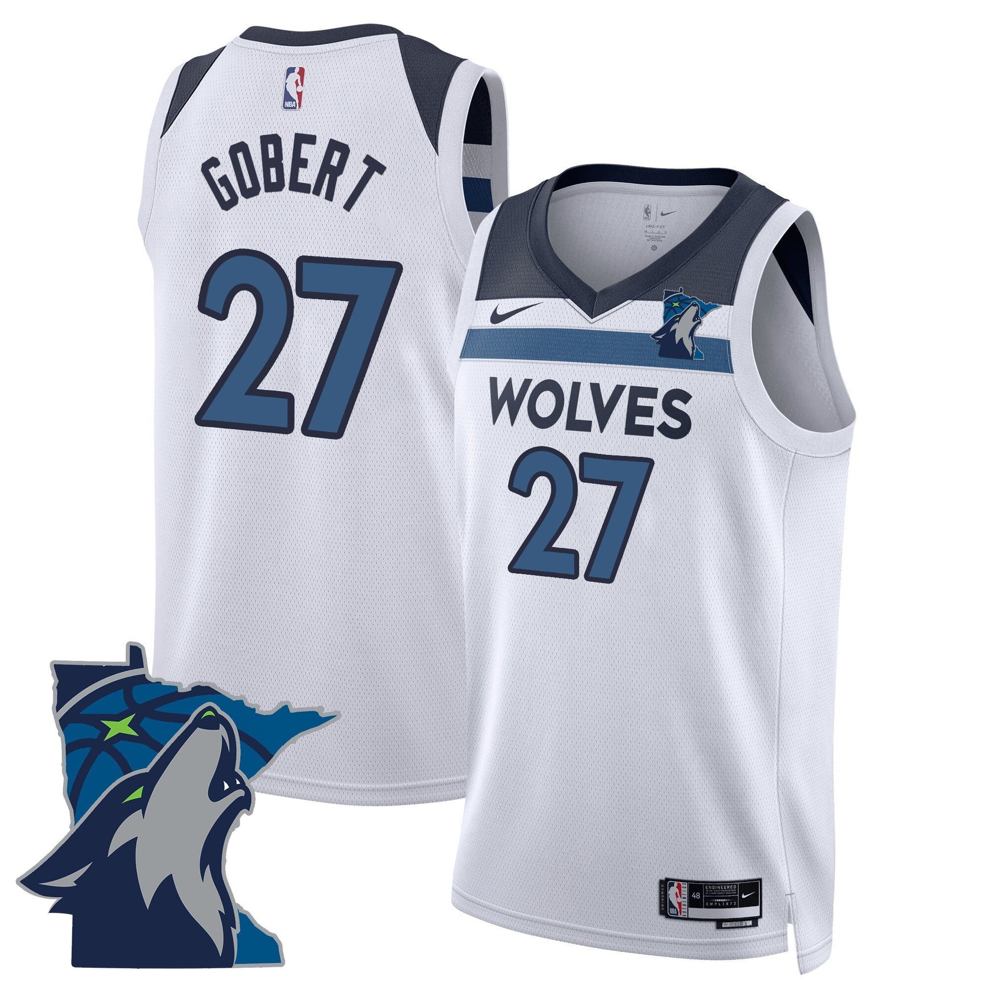 Men's Minnesota Timberwolves Swingman Jersey - Minnesota Patch - All Stitched