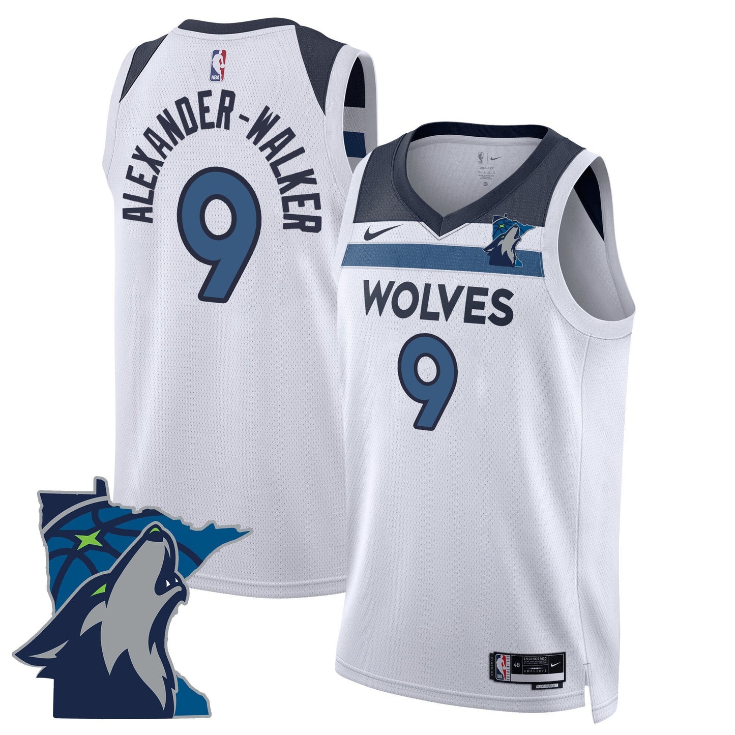 Men's Minnesota Timberwolves Swingman Jersey - Minnesota Patch - All Stitched