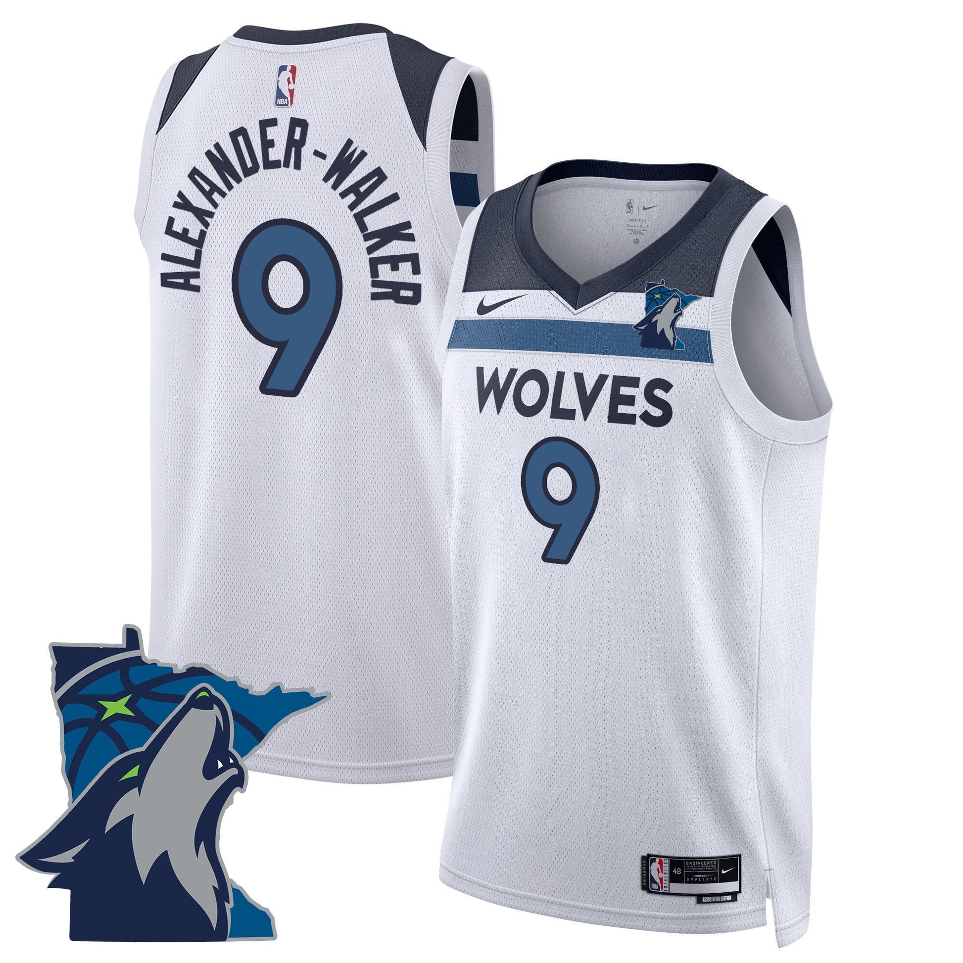 Men's Minnesota Timberwolves Swingman Jersey - Minnesota Patch - All Stitched