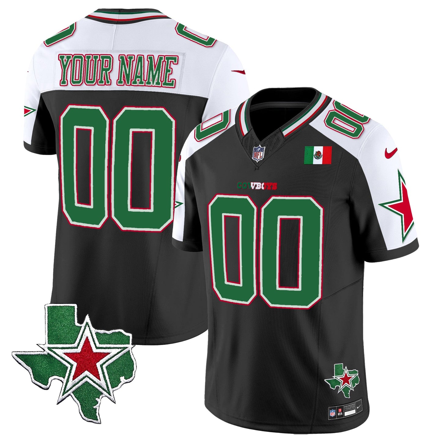 Dallas Cowboys 2025 Mexico Vapor Limited Custom Jersey - All Stitched