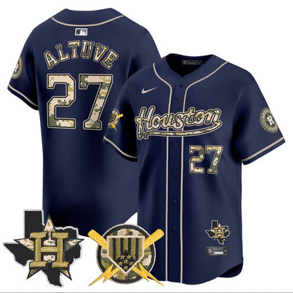 Men's Astros Armed Forces Day Vapor Premier Limited Jersey - All Stitched