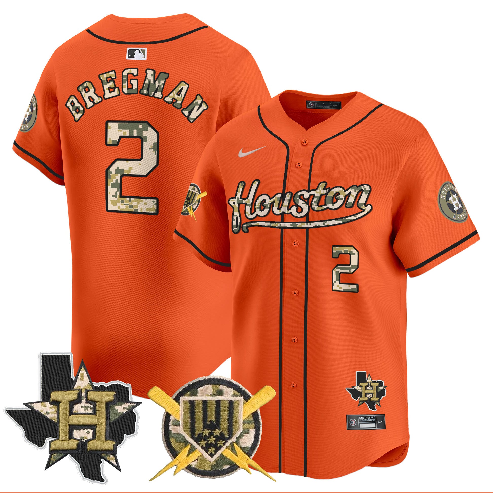 Men's Astros Armed Forces Day Vapor Premier Limited Jersey - All Stitched