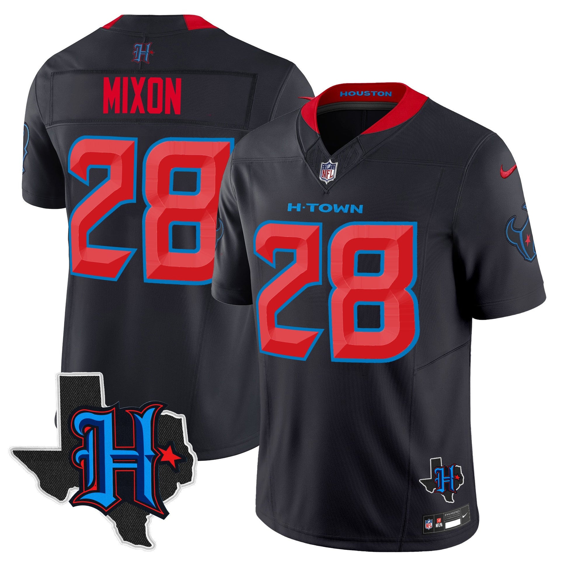 Men's Houston Texans 2024 Texas Patch Vapor Limited Jersey - All Stitched