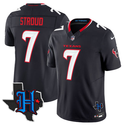 Men's Houston Texans 2024 Texas Patch Vapor Limited Jersey - All Stitched