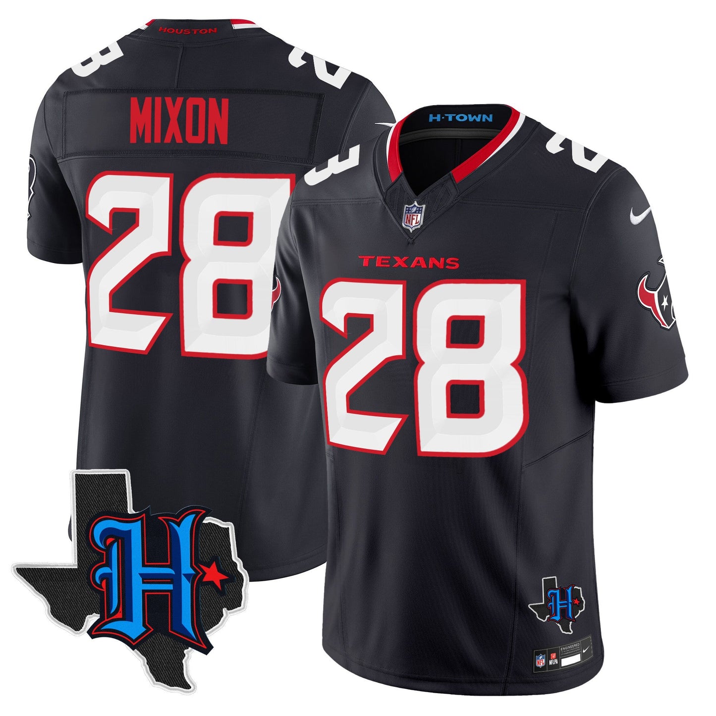 Men's Houston Texans 2024 Texas Patch Vapor Limited Jersey - All Stitched