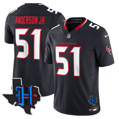 Men's Houston Texans 2024 Texas Patch Vapor Limited Jersey - All Stitched