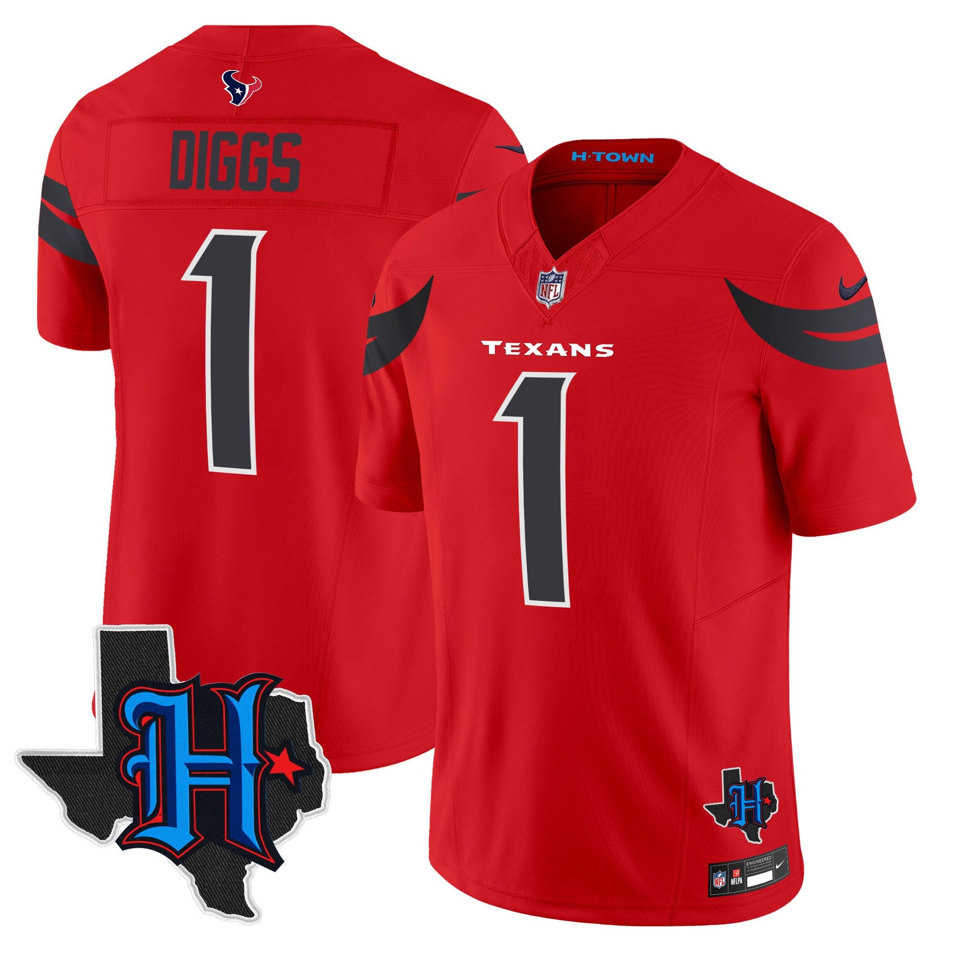 Men's Houston Texans 2024 Texas Patch Vapor Limited Jersey - All Stitched
