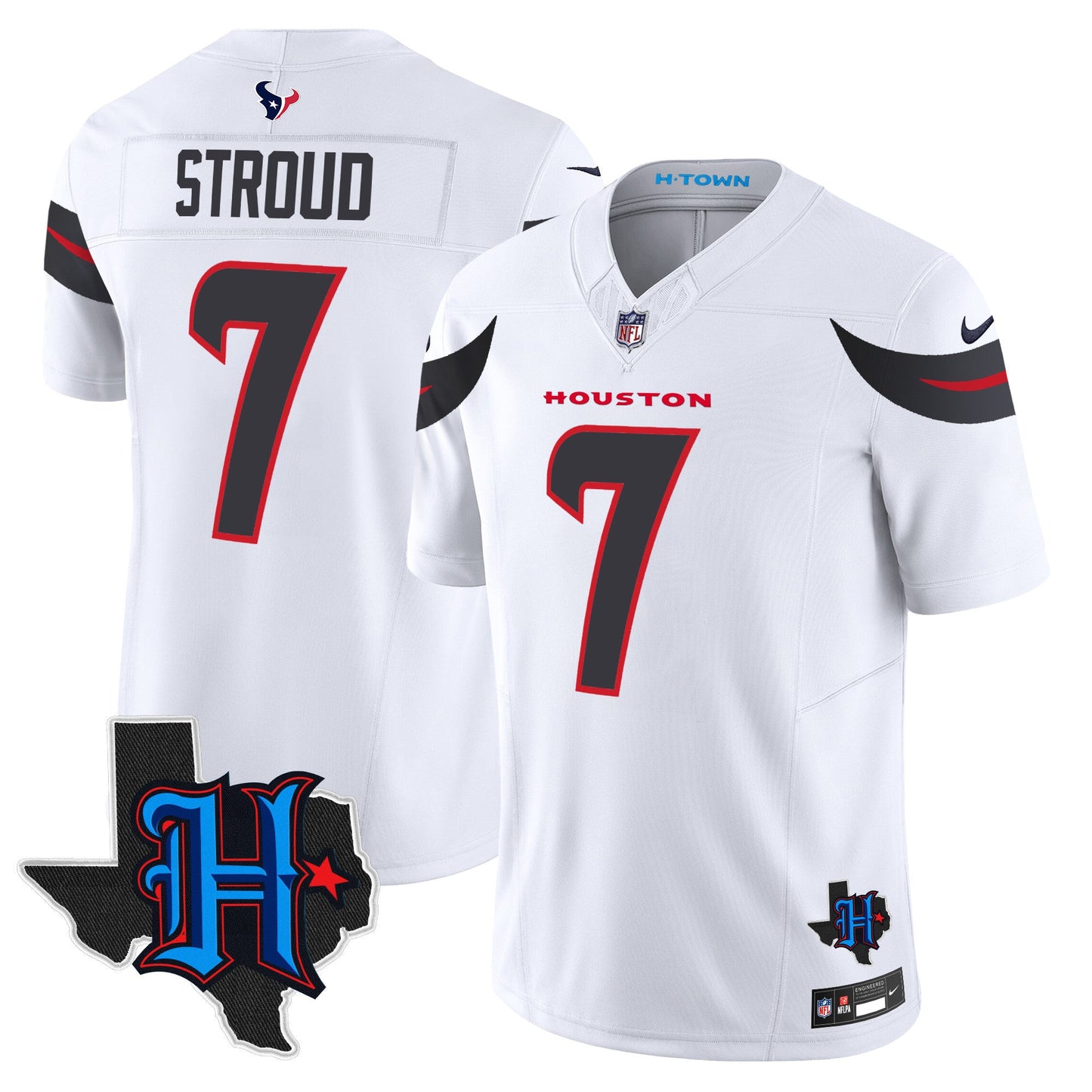 Men's Houston Texans 2024 Texas Patch Vapor Limited Jersey - All Stitched