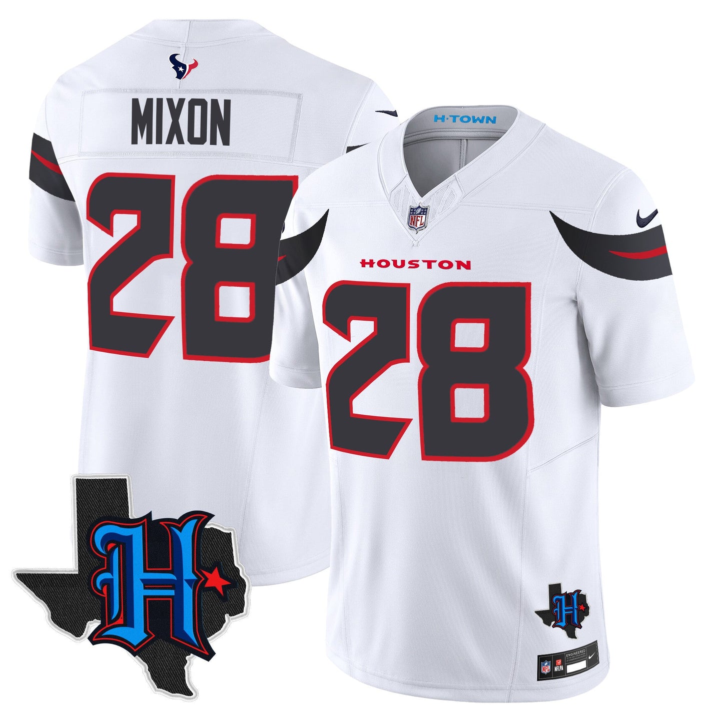 Men's Houston Texans 2024 Texas Patch Vapor Limited Jersey - All Stitched