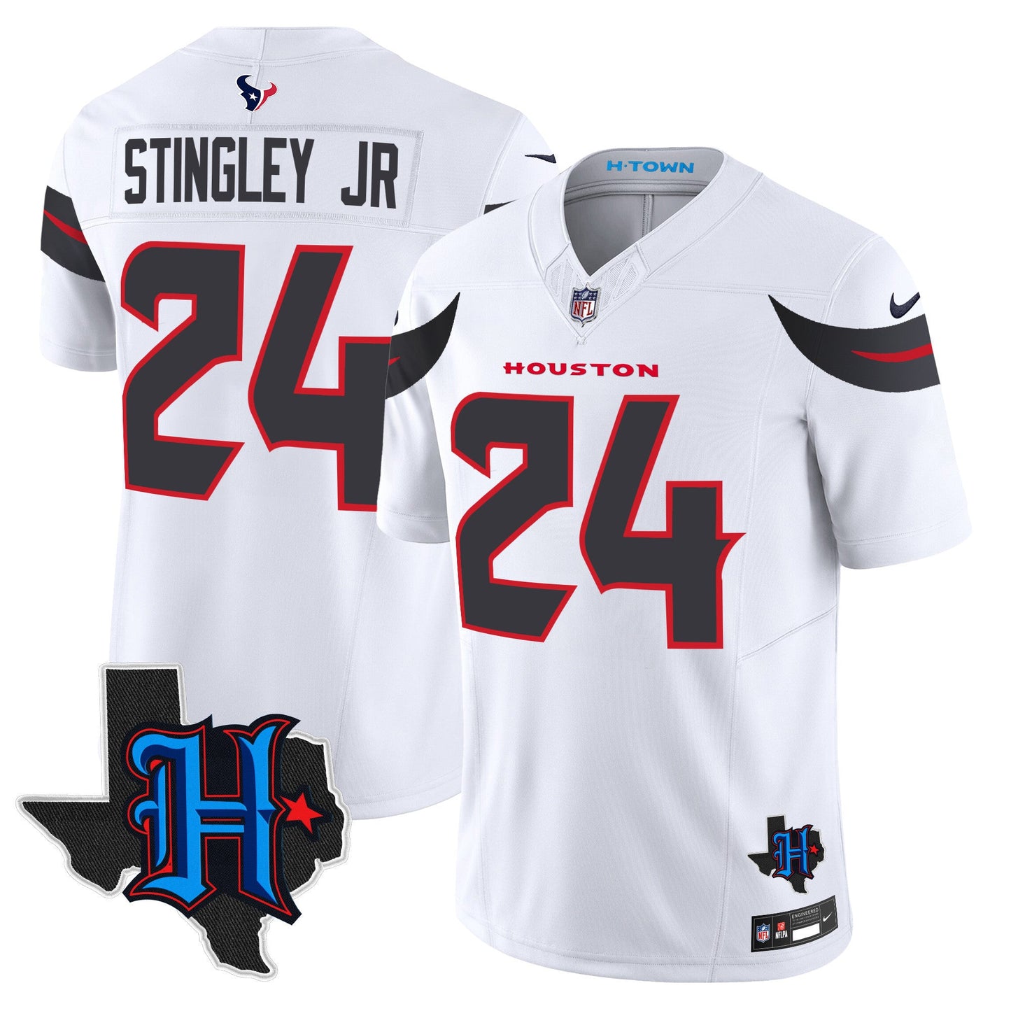 Men's Houston Texans 2024 Texas Patch Vapor Limited Jersey - All Stitched