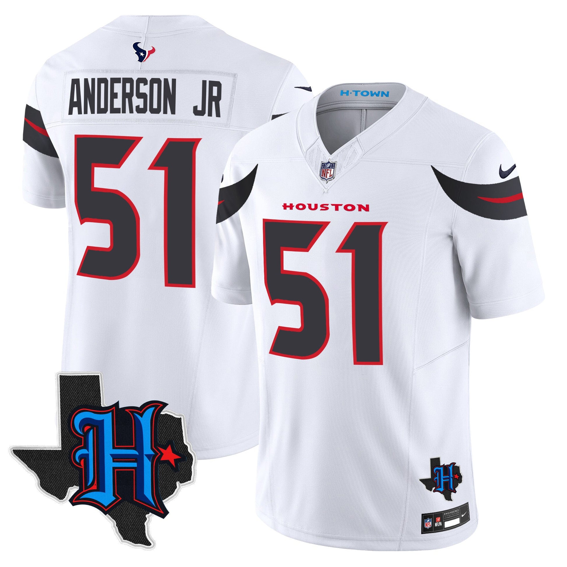 Men's Houston Texans 2024 Texas Patch Vapor Limited Jersey - All Stitched