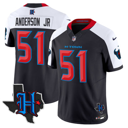 Men's Houston Texans 2024 Texas Patch Vapor Limited Jersey - All Stitched