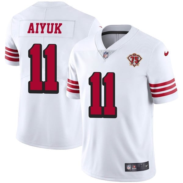 San Francisco 49Ers 75Th Anniversary Color Rush Jersey – All Stitched