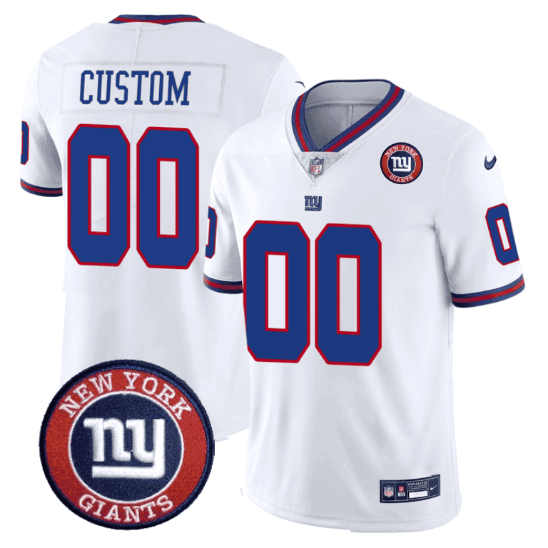 Giants Logo Patch Limited Custom Jersey - All Stitched
