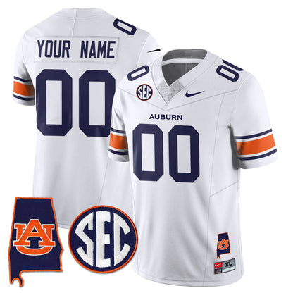 Auburn Tigers Alabama Patch Vapor Limited Custom Jersey - All Stitched