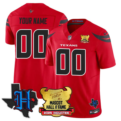 Houston Texans 2025 Mascot Hall Of Fame Custom Jersey - All Stitched