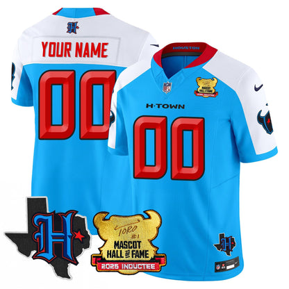 Houston Texans 2025 Mascot Hall Of Fame Custom Jersey - All Stitched