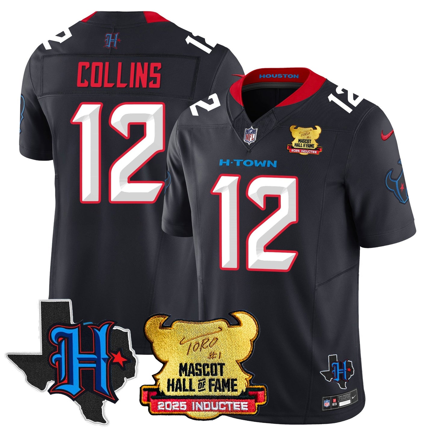 Houston Texans 2025 Mascot Hall Of Fame Jersey - All Stitched