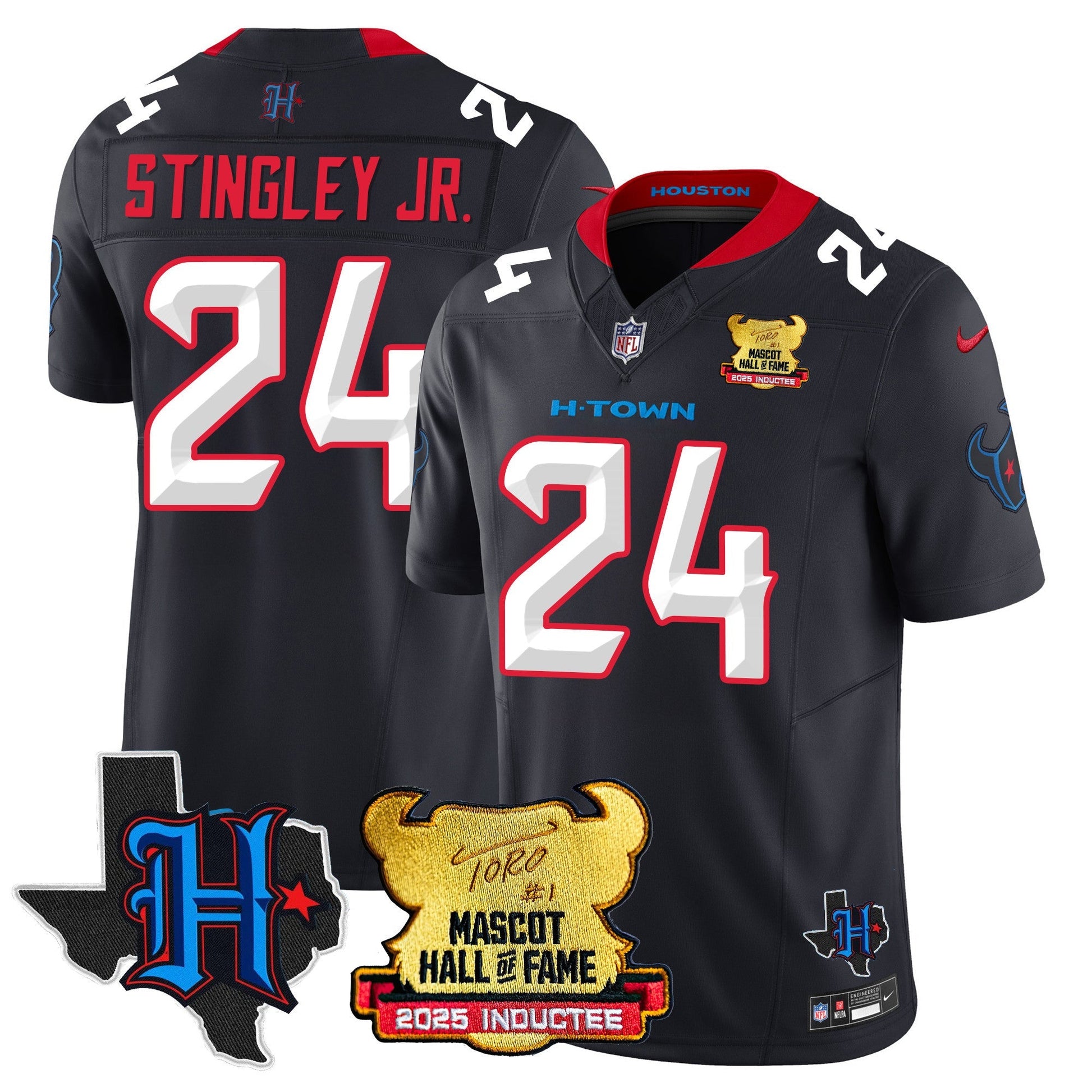 Houston Texans 2025 Mascot Hall Of Fame Jersey - All Stitched