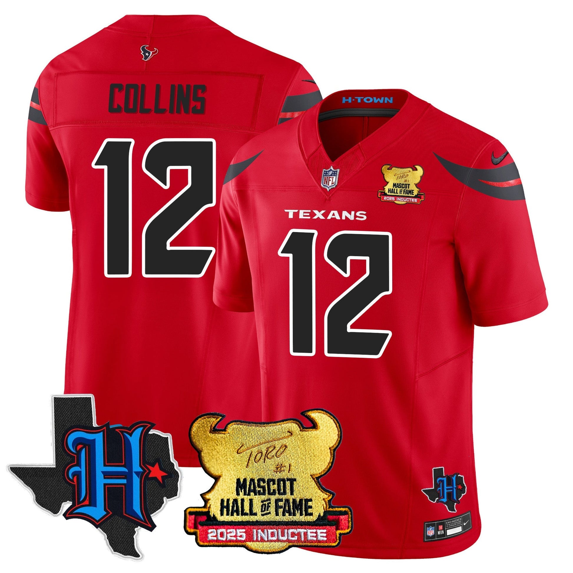 Houston Texans 2025 Mascot Hall Of Fame Jersey - All Stitched