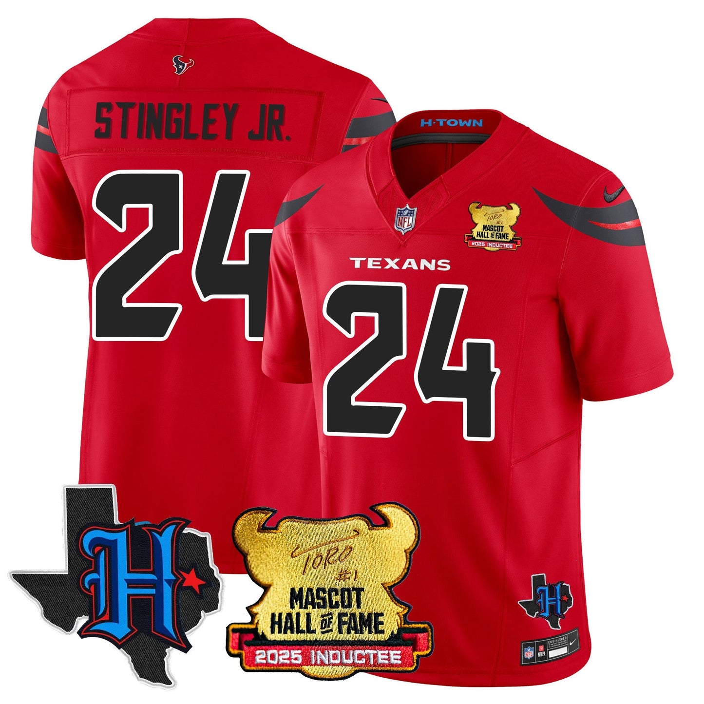 Houston Texans 2025 Mascot Hall Of Fame Jersey - All Stitched