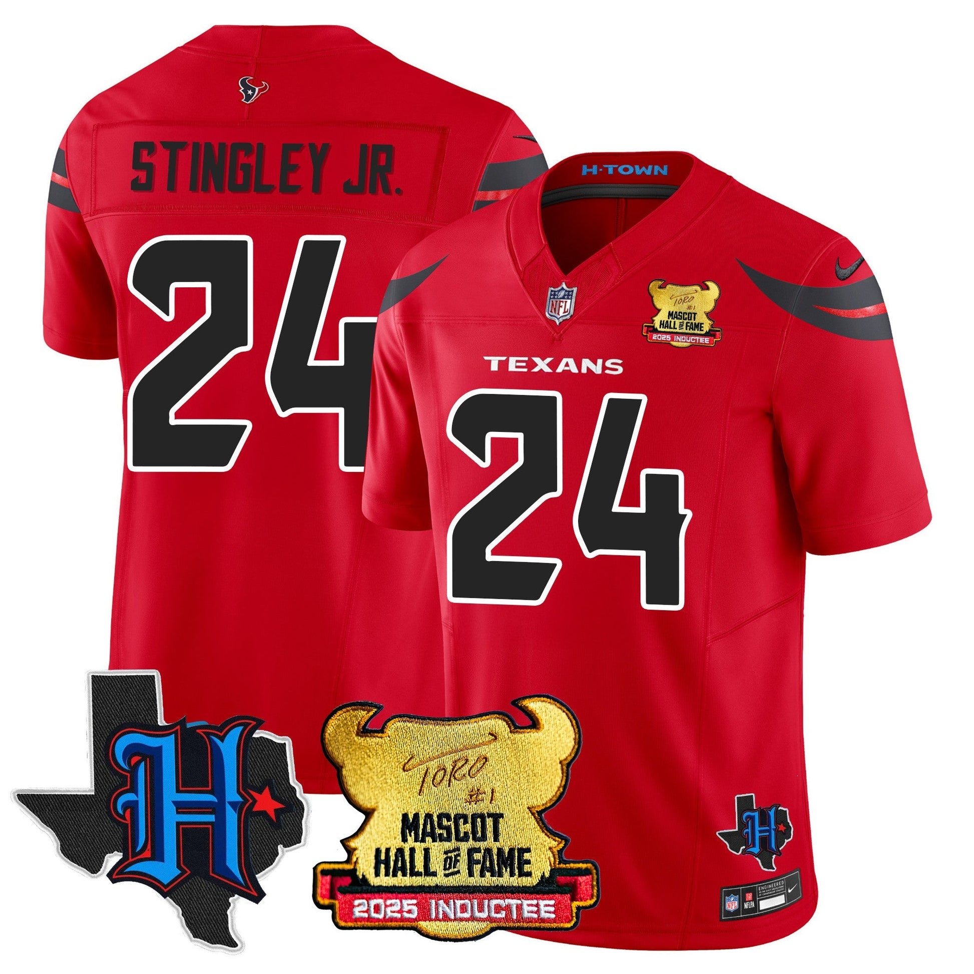 Houston Texans 2025 Mascot Hall Of Fame Jersey - All Stitched