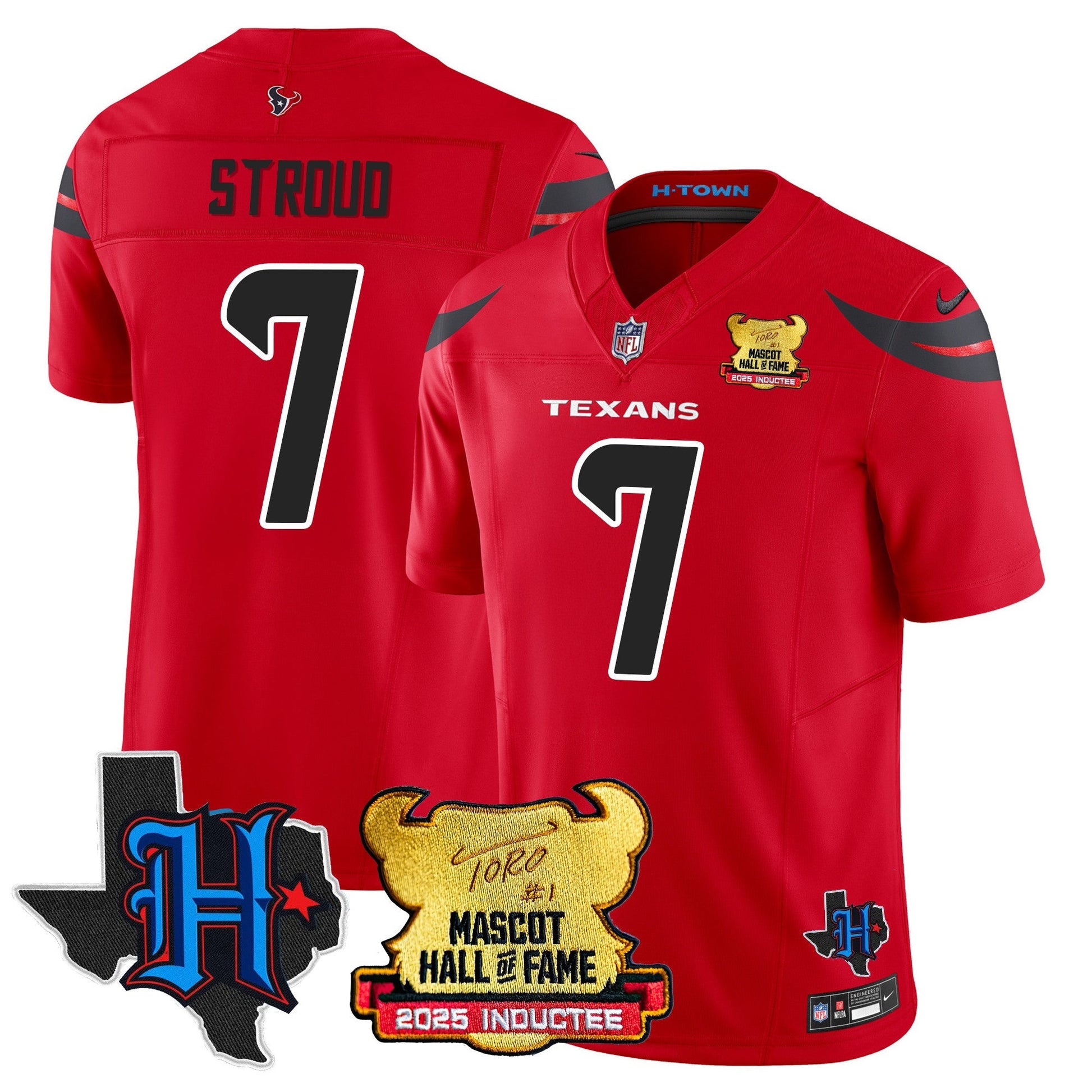 Houston Texans 2025 Mascot Hall Of Fame Jersey - All Stitched