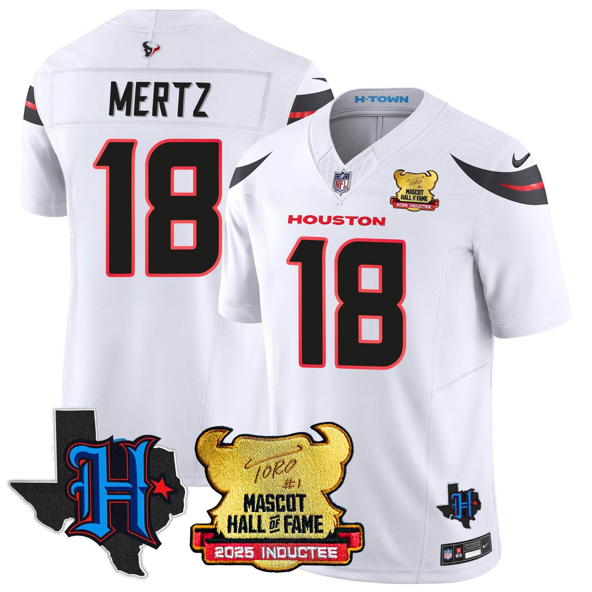 Houston Texans 2025 Mascot Hall Of Fame Jersey - All Stitched