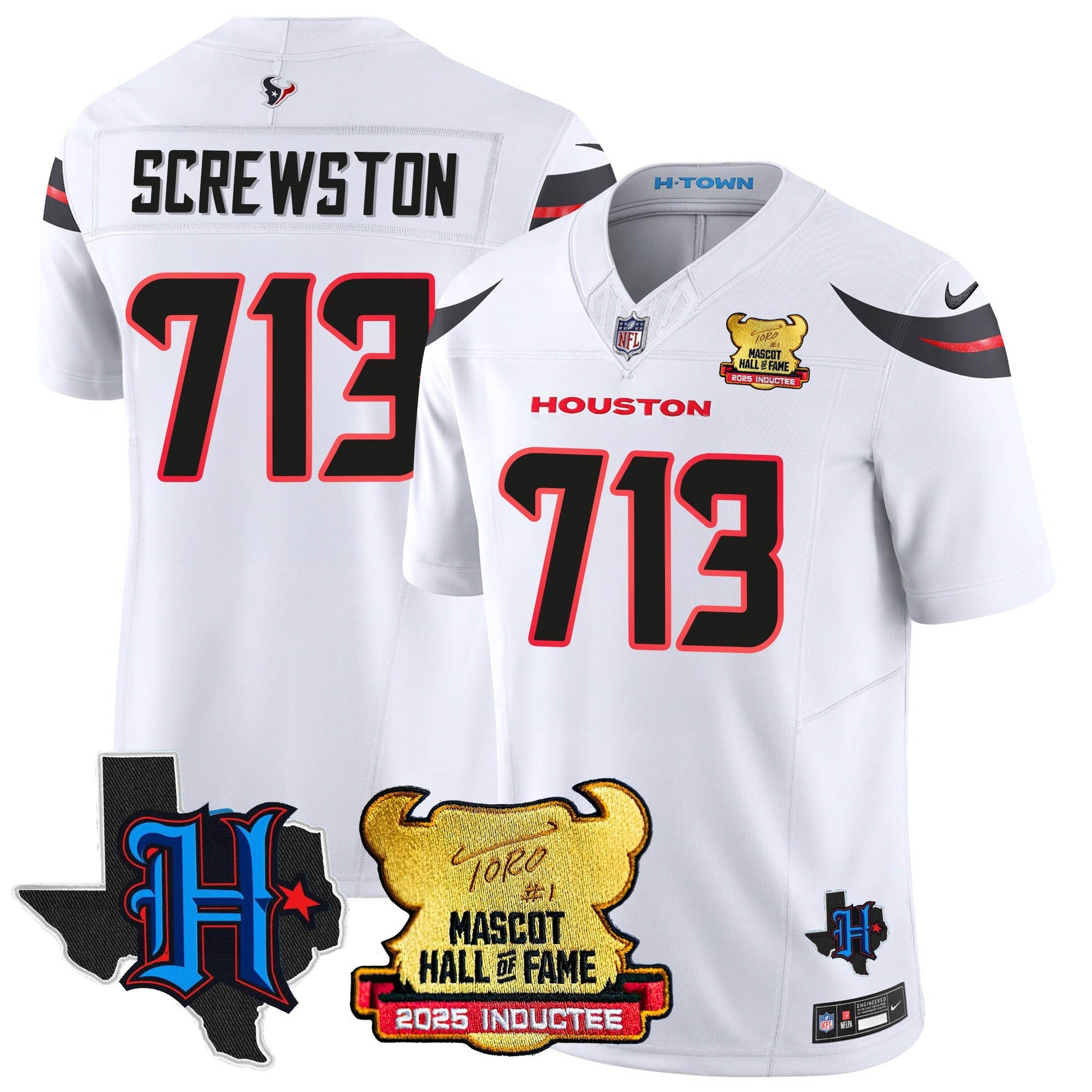 Houston Texans 2025 Mascot Hall Of Fame Jersey - All Stitched