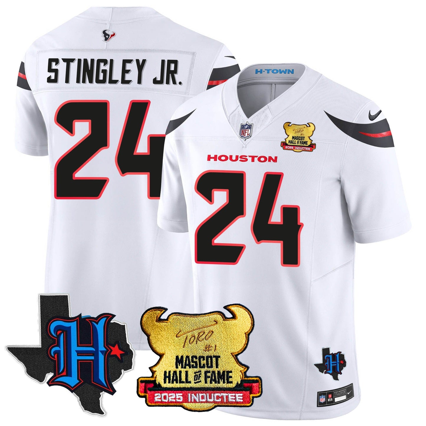 Houston Texans 2025 Mascot Hall Of Fame Jersey - All Stitched