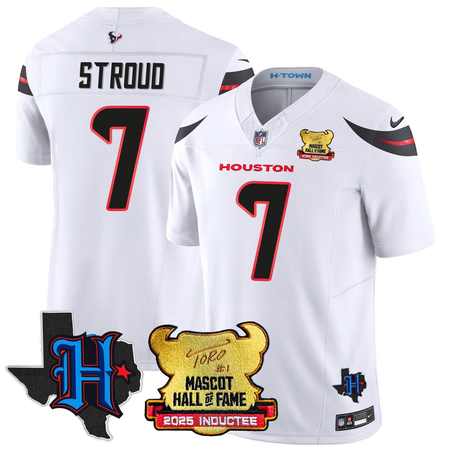 Houston Texans 2025 Mascot Hall Of Fame Jersey - All Stitched