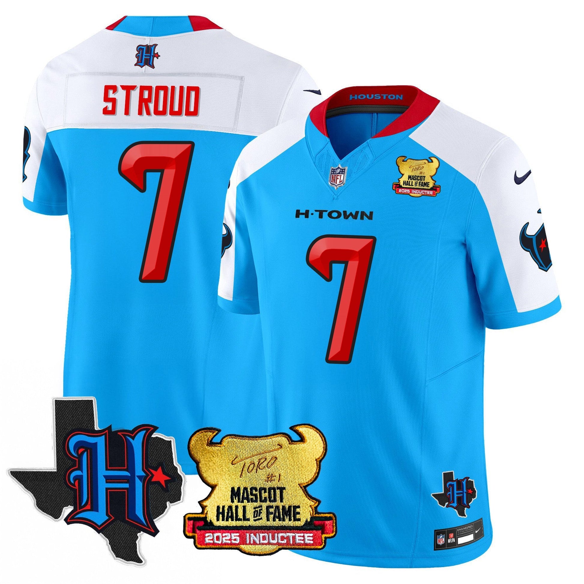 Houston Texans 2025 Mascot Hall Of Fame Jersey - All Stitched