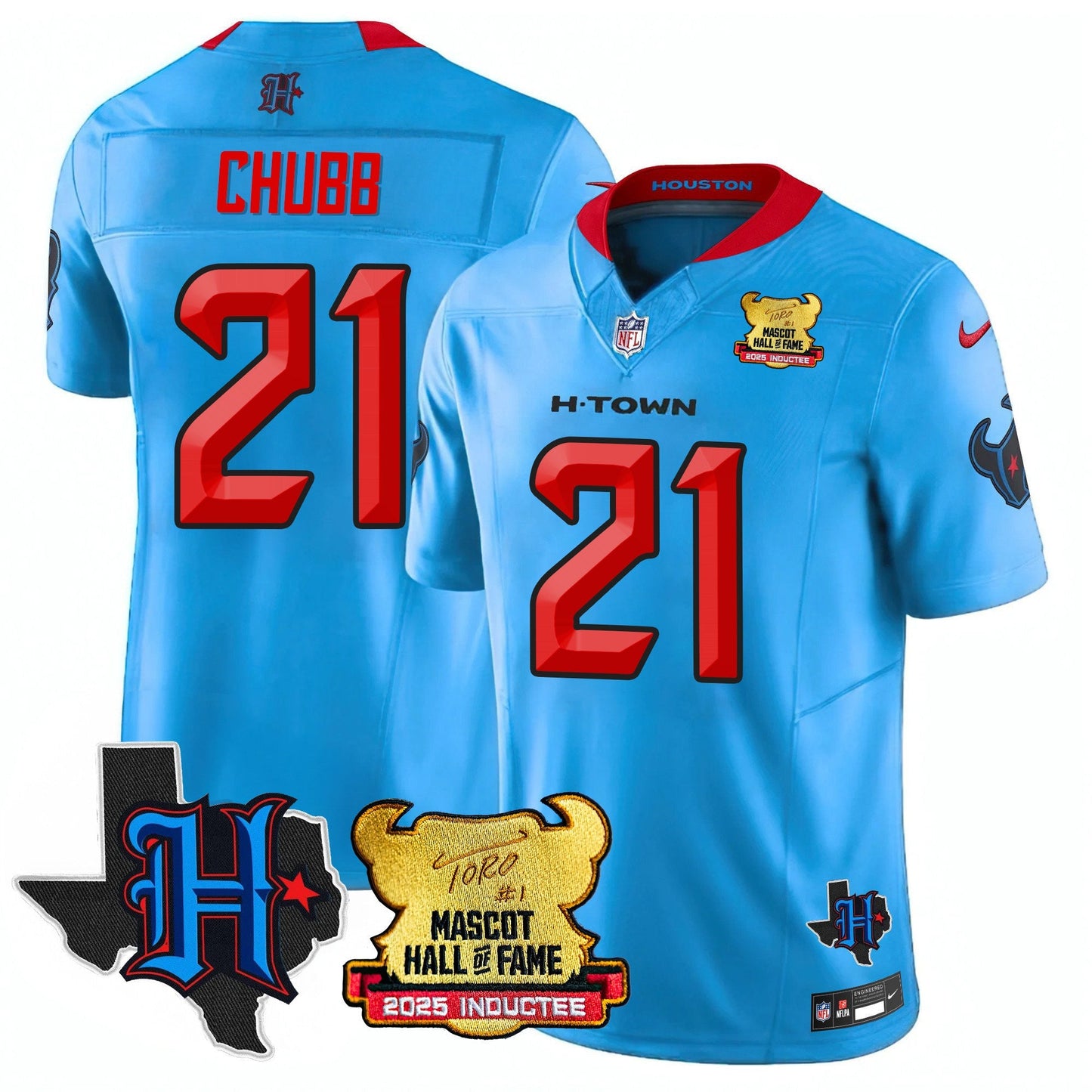 Houston Texans 2025 Mascot Hall Of Fame Jersey - All Stitched