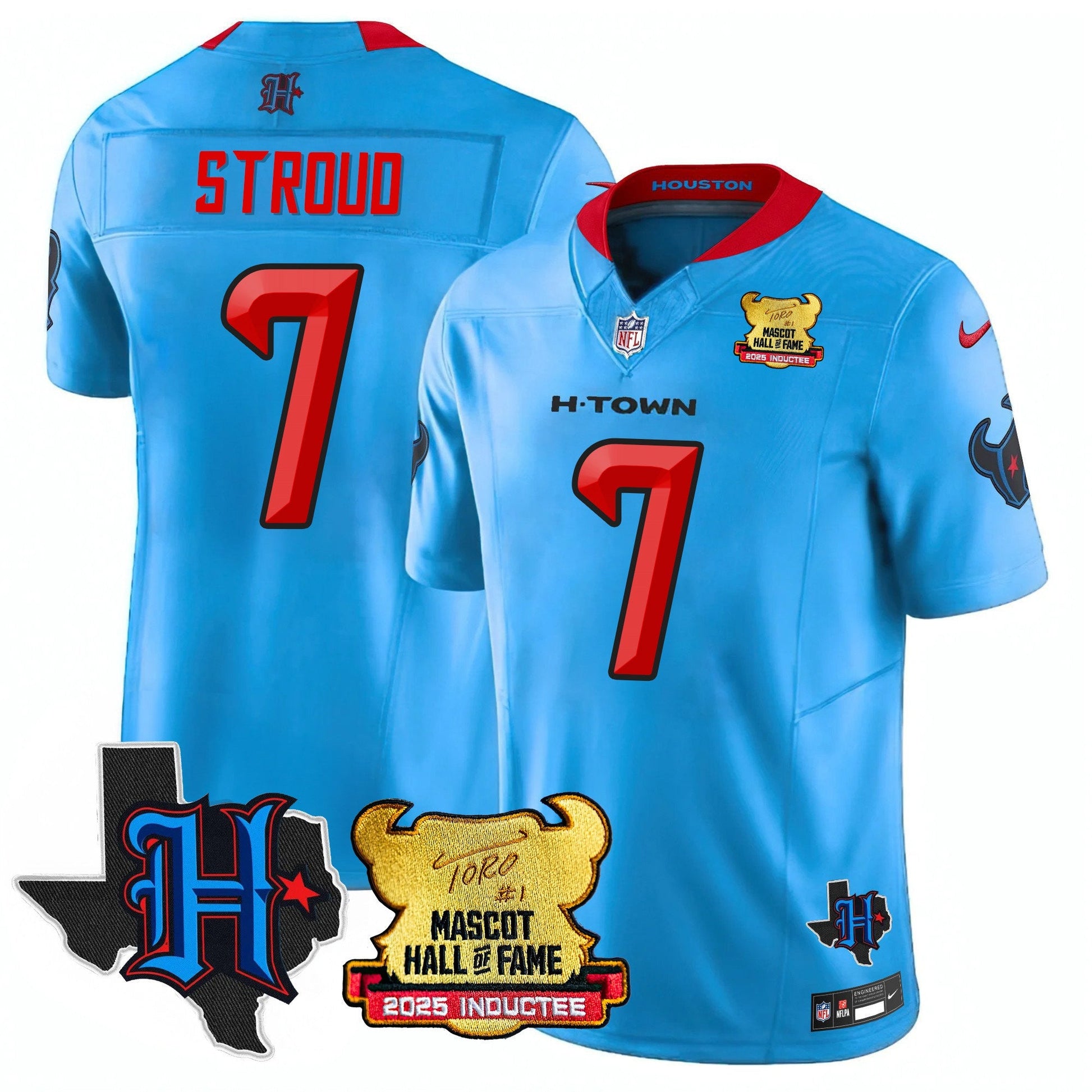 Houston Texans 2025 Mascot Hall Of Fame Jersey - All Stitched
