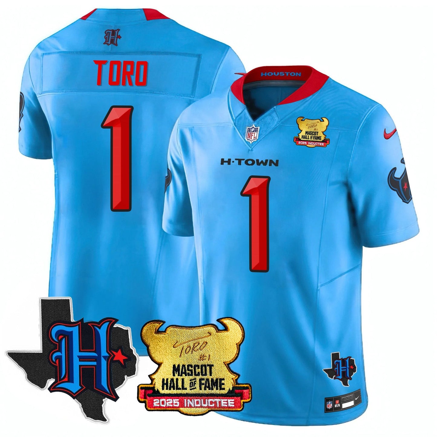 Houston Texans 2025 Mascot Hall Of Fame Jersey - All Stitched
