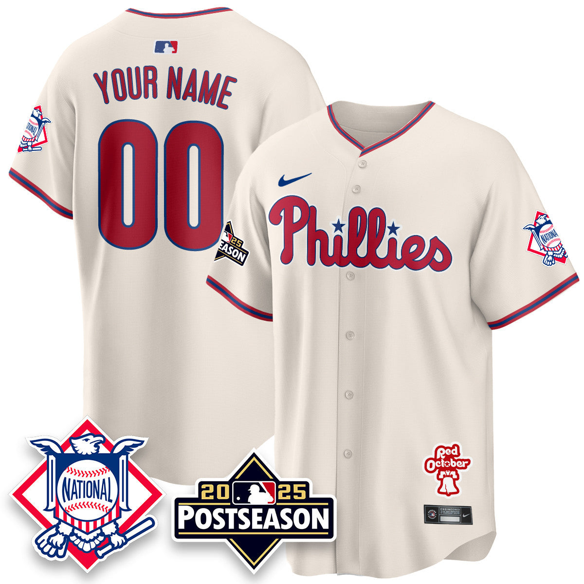PHI 2025 Postseason Custom Jersey - All Stitched