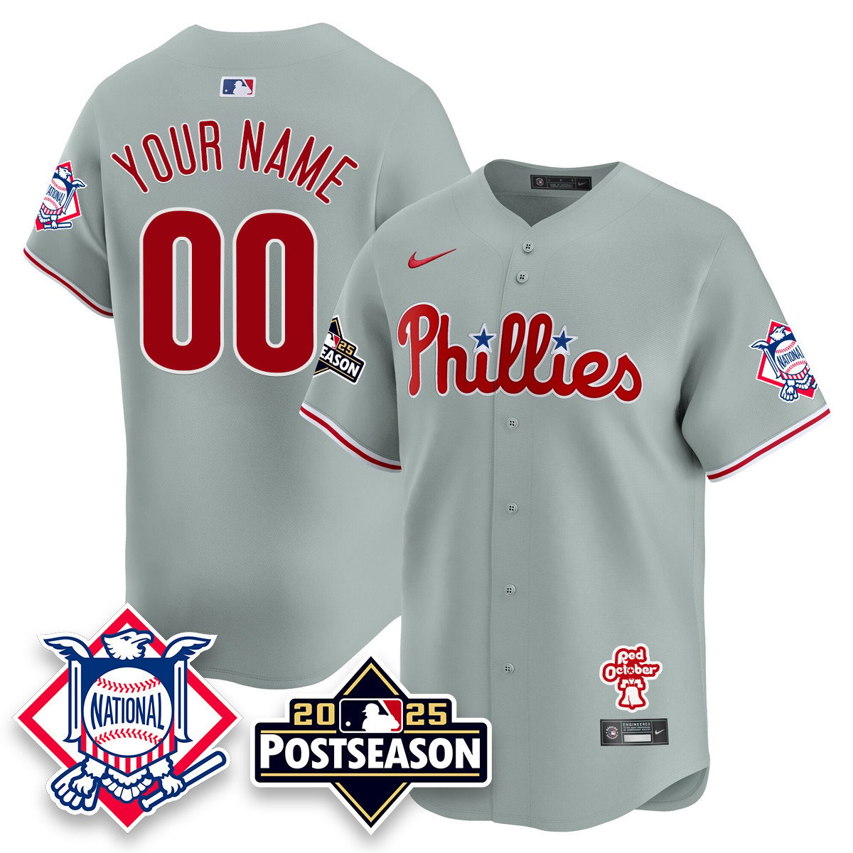 PHI 2025 Postseason Custom Jersey - All Stitched