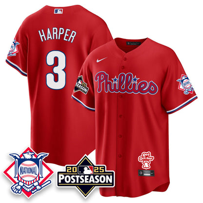 Men's Philadelphia Phillies 2025 Postseason Jersey - All Stitched