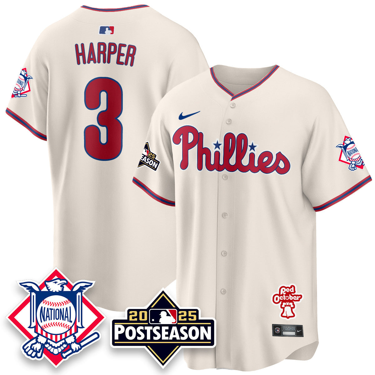 Men's Philadelphia Phillies 2025 Postseason Jersey - All Stitched