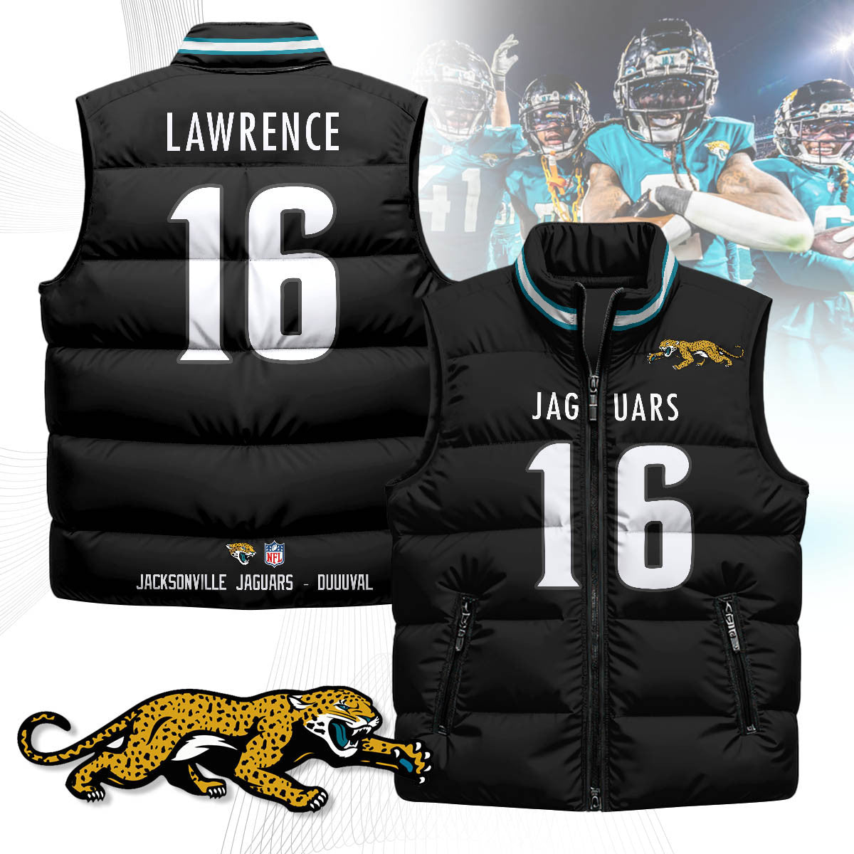 Jacksonville Jaguars Unisex Puffer Vest