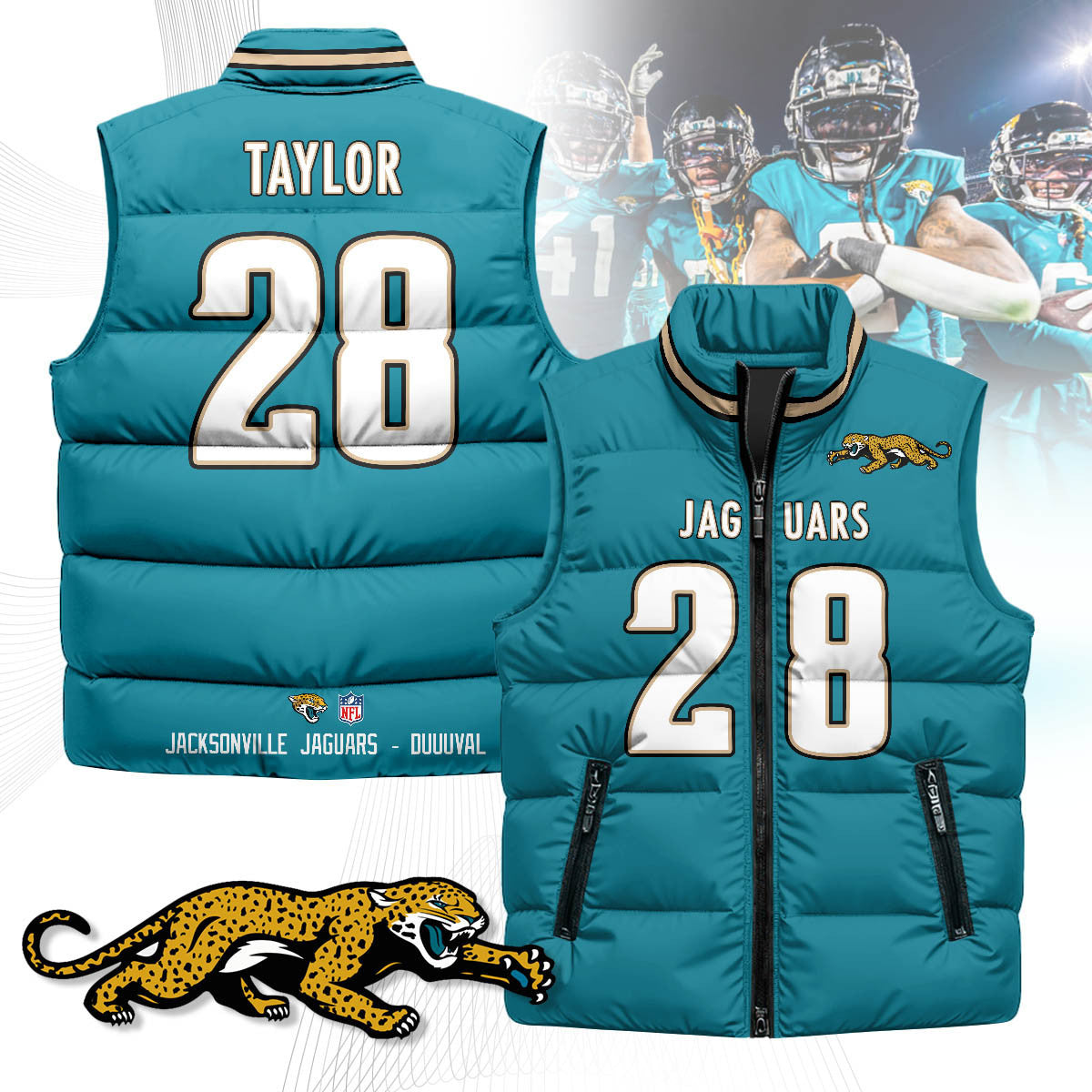 Jacksonville Jaguars Unisex Puffer Vest